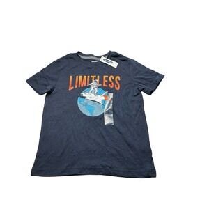 Old Navy Boy's Crew Neck T-Shirt Graphic T-Shirt Navy Blue Size Small (6-7)